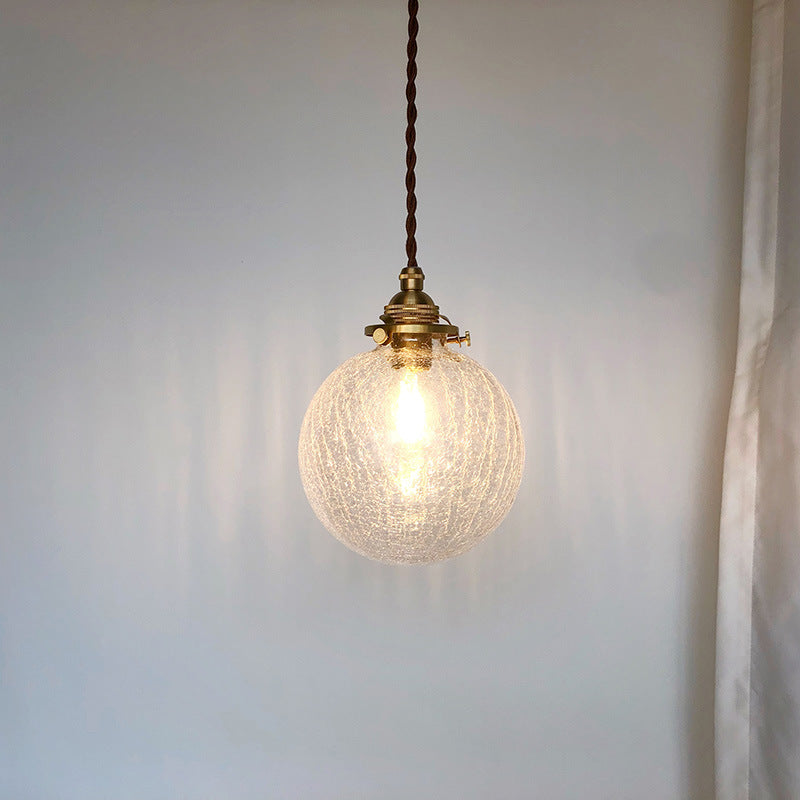 Vintage Glass Globe Pendant Light