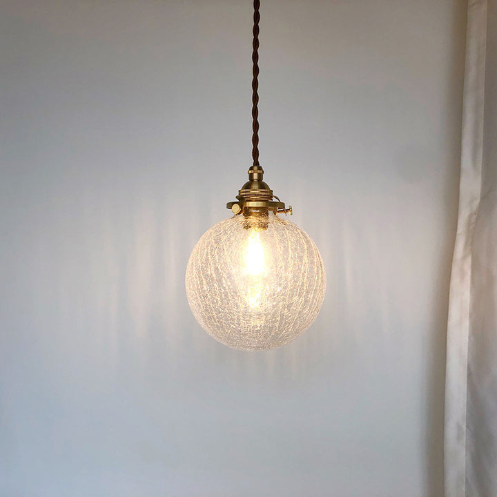 Vintage Glass Globe Pendant Light