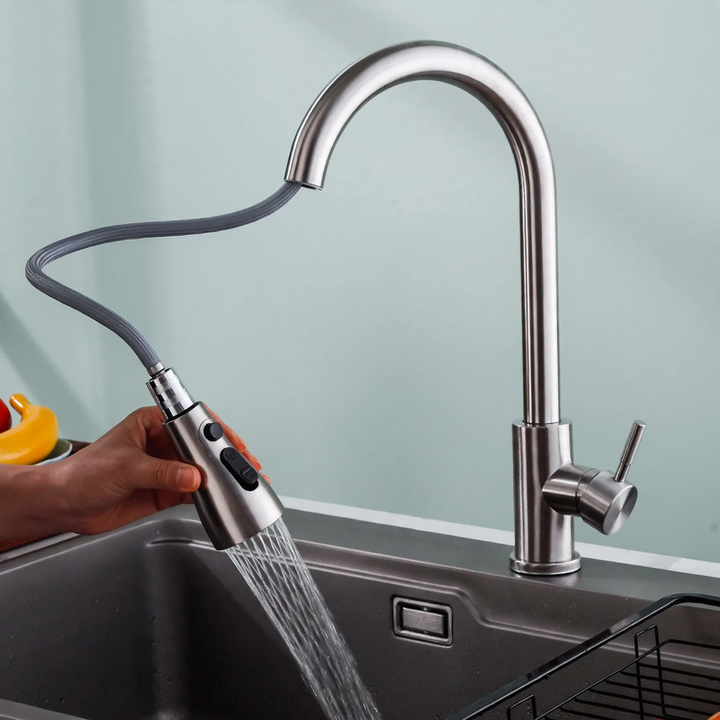 Stainless Steel Kitchen Faucet with Ceramic Valve