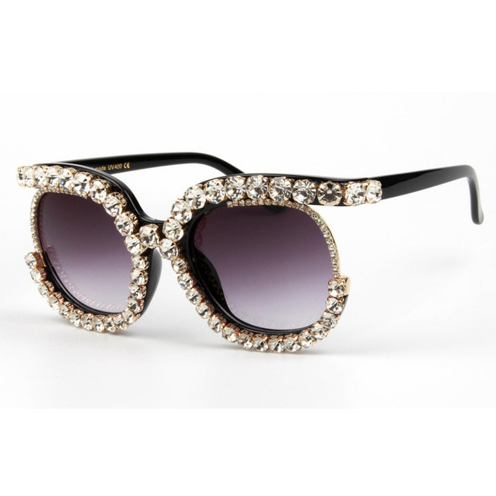 Women's stylish oversized sunglasses with sparkling rhinestone applications Stornfield