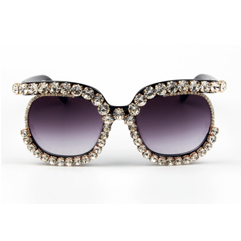 Women's stylish oversized sunglasses with sparkling rhinestone applications Stornfield