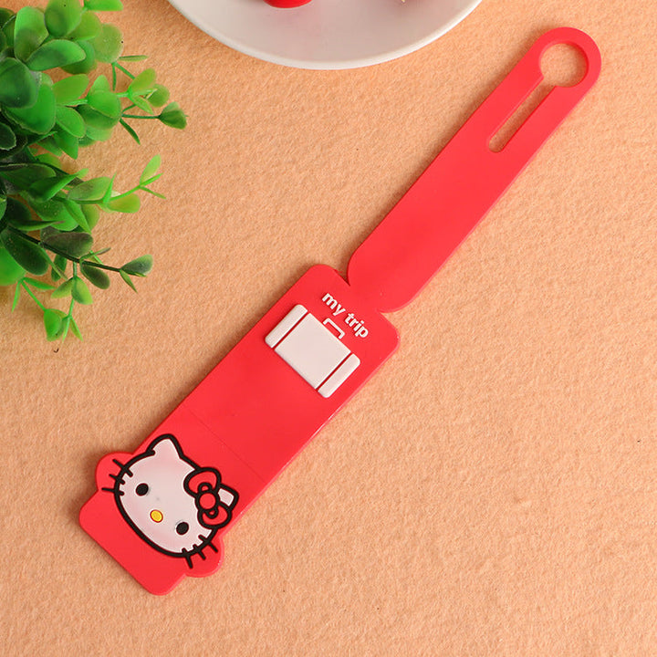 silicone cartoon animal luggage strap with hidden ID card pocket Stornfield