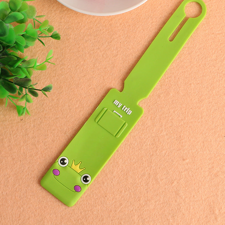 silicone cartoon animal luggage strap with hidden ID card pocket Stornfield
