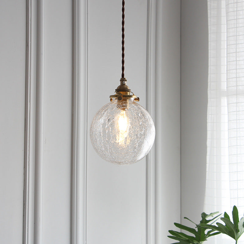 Vintage Glass Globe Pendant Light