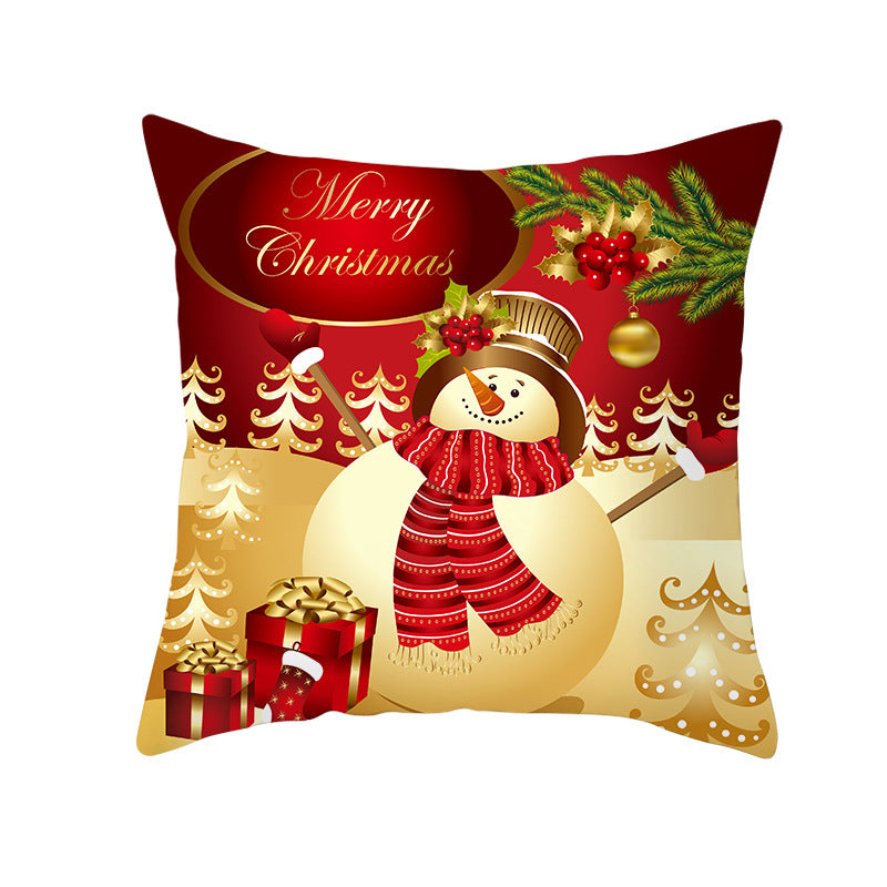 Festive Christmas Star Wreath Decorative Throw Pillow