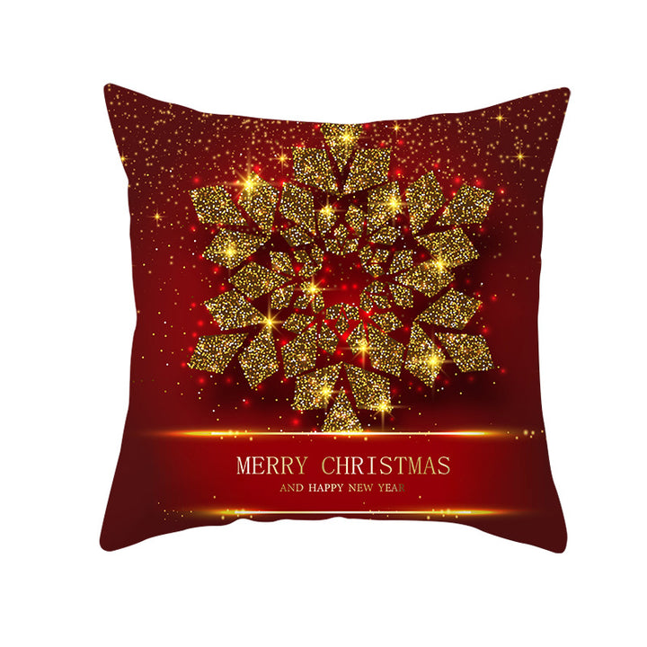 Festive Christmas Star Wreath Decorative Throw Pillow