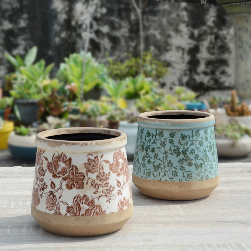 Decorative plant container in rustic design Stornfield