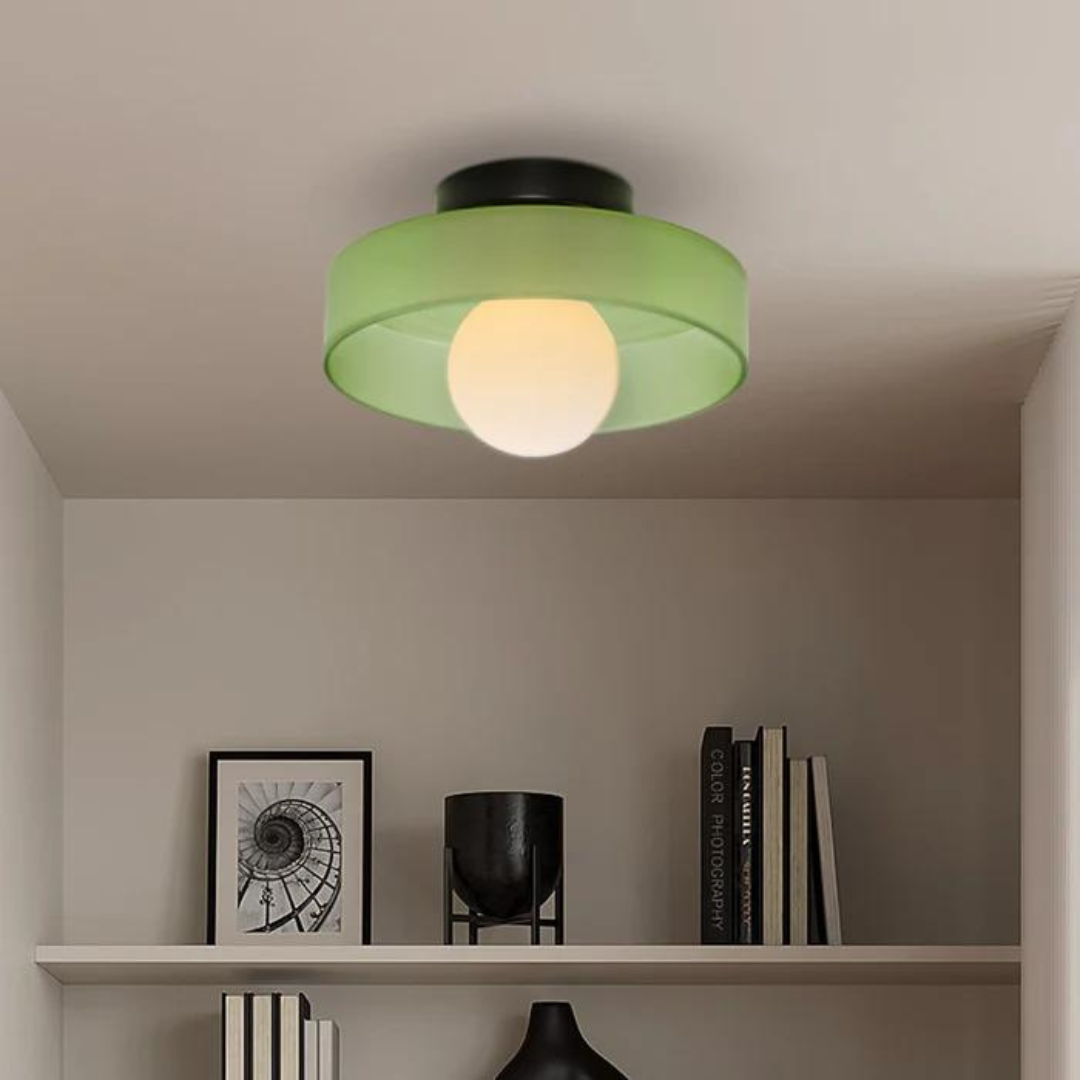 Round Ceiling Lamp with Stylish Functionality - LumiSphere | Stornfield