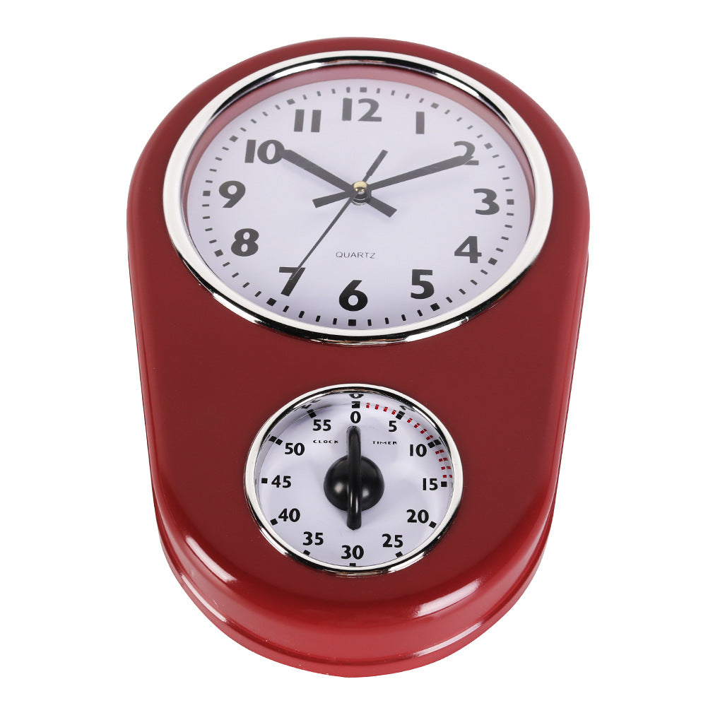 Vintage Wall Clock with Integrated Stopwatch Stornfield