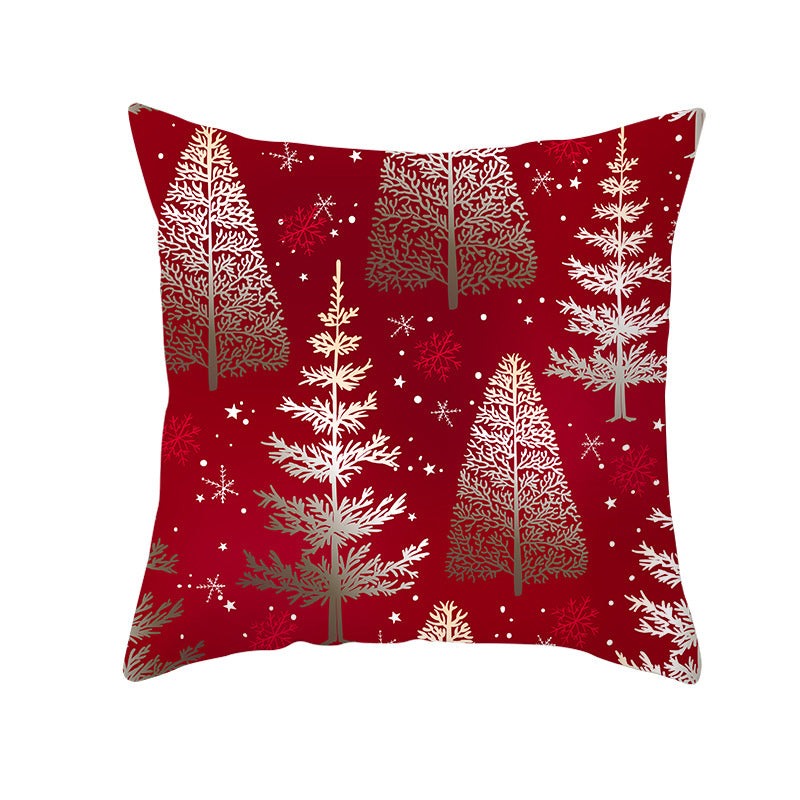 Festive Christmas Star Wreath Decorative Throw Pillow