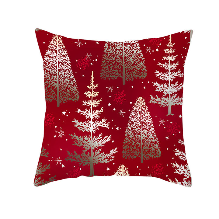 Festive Christmas Star Wreath Decorative Throw Pillow
