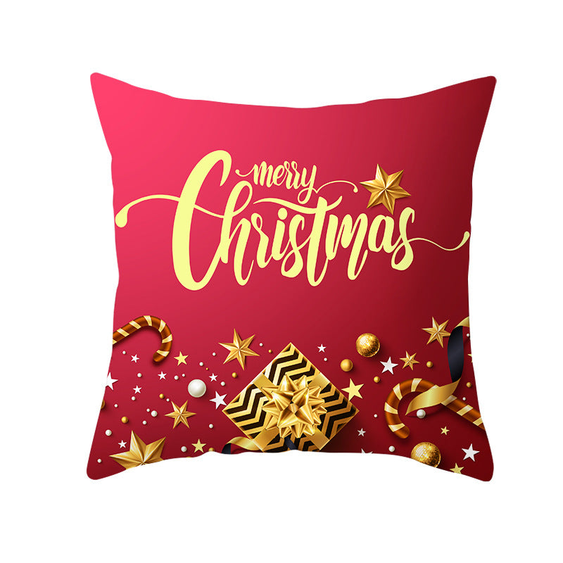 Festive Christmas Star Wreath Decorative Throw Pillow