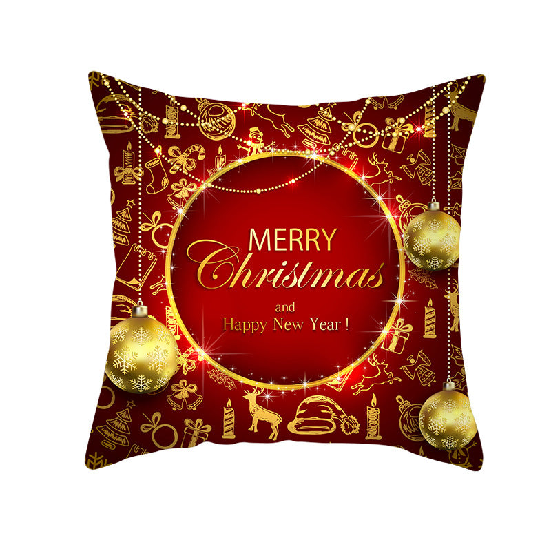 Festive Christmas Star Wreath Decorative Throw Pillow