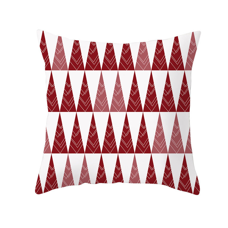 Festive Christmas Star Wreath Decorative Throw Pillow