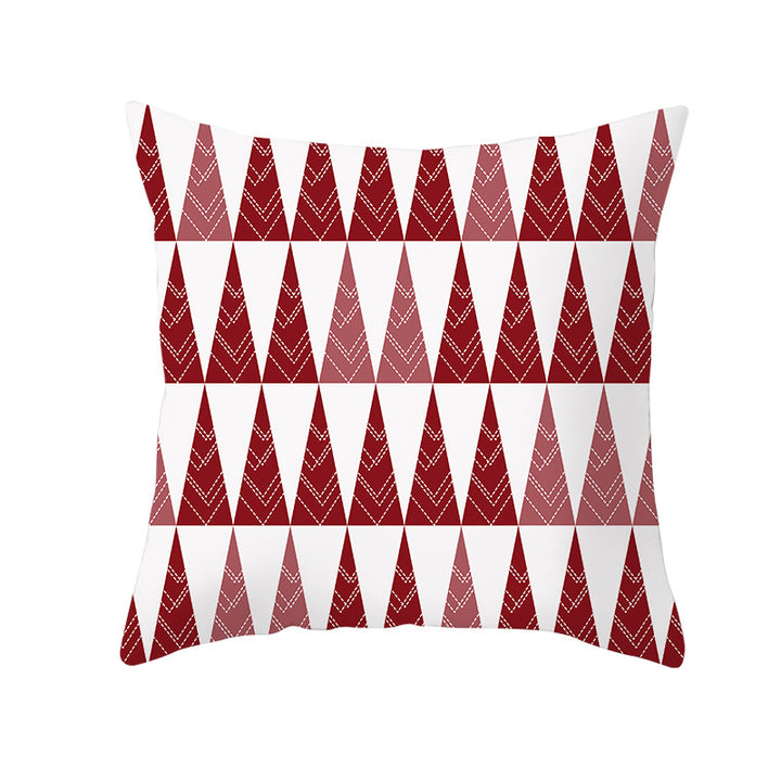 Festive Christmas Star Wreath Decorative Throw Pillow