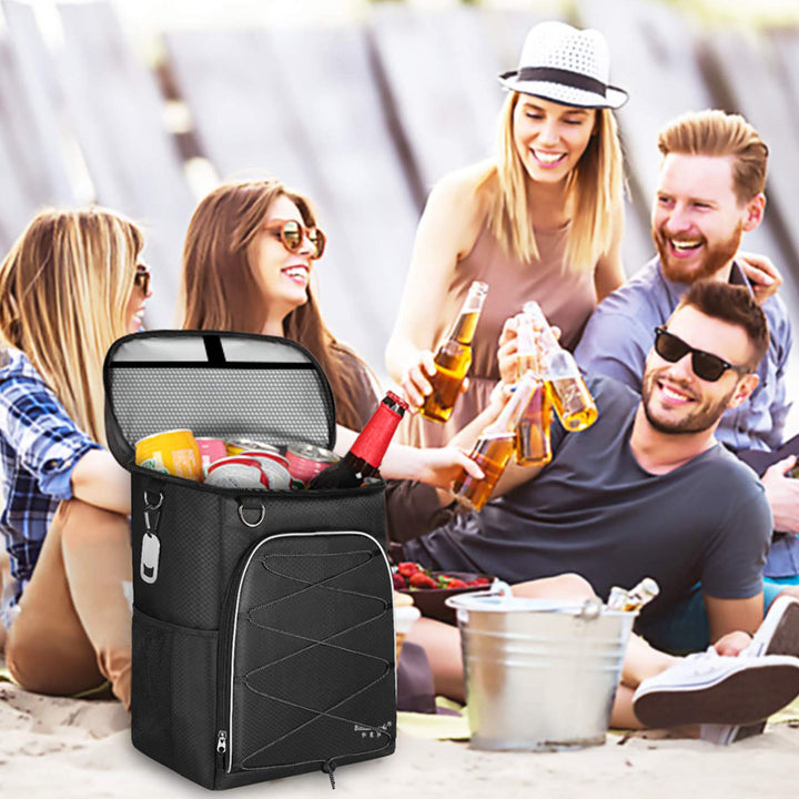 Unisex cool backpack with insulated interior compartment, flexible carrying comfort, and organized front pocket Stornfield