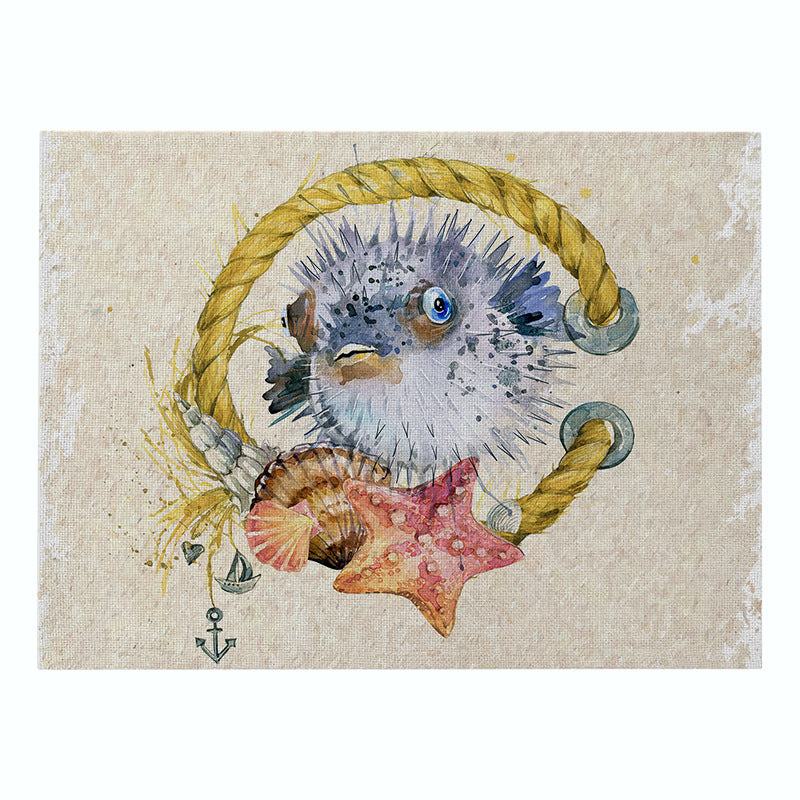 Nautical Mermaid Vintage Canvas Wall Art Print