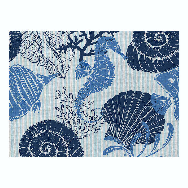 Nautical Mermaid Vintage Canvas Wall Art Print