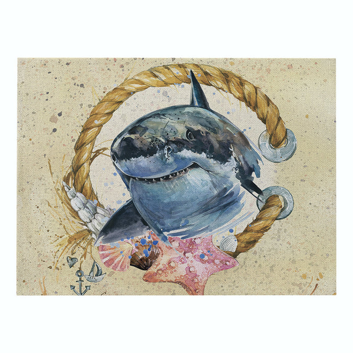 Nautical Mermaid Vintage Canvas Wall Art Print