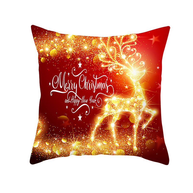 Festive Christmas Star Wreath Decorative Throw Pillow