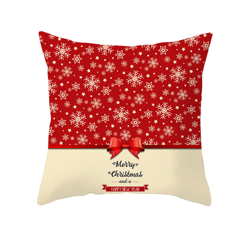 Festive Christmas Star Wreath Decorative Throw Pillow