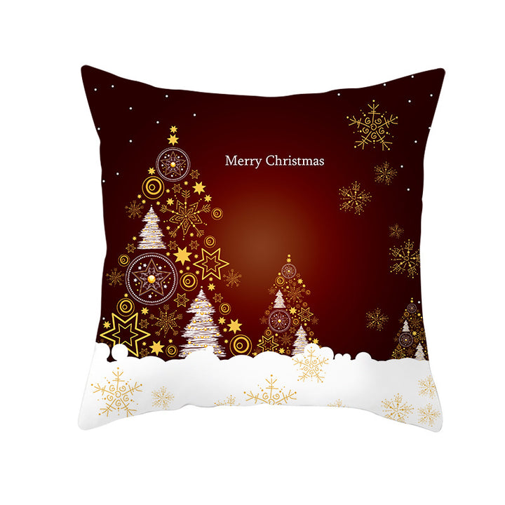 Festive Christmas Star Wreath Decorative Throw Pillow