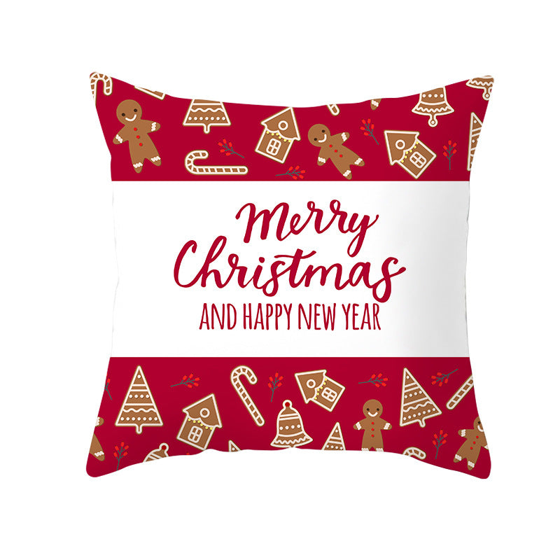Festive Christmas Star Wreath Decorative Throw Pillow