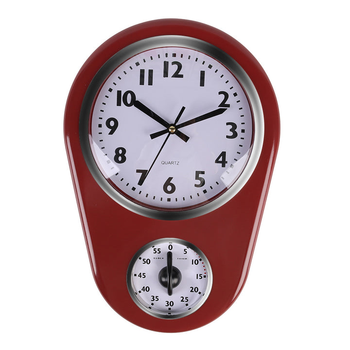 Vintage Wall Clock with Integrated Stopwatch Stornfield