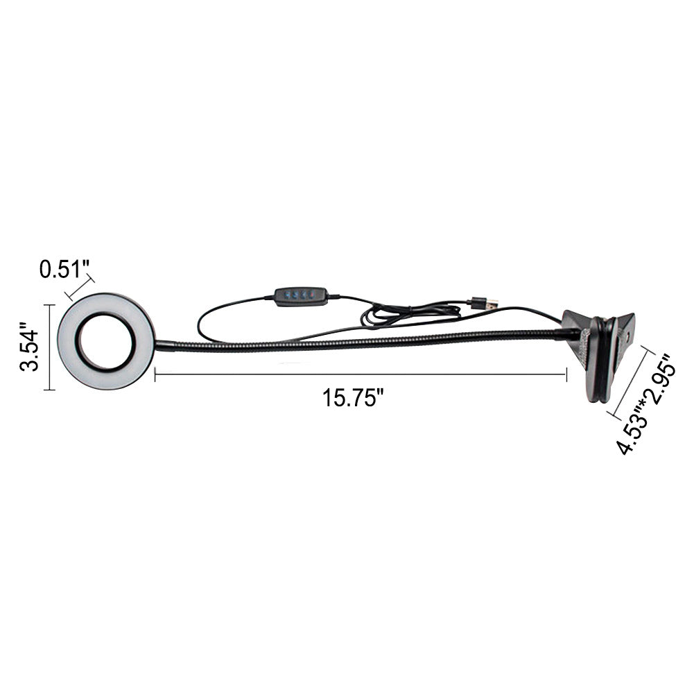 Stornfield | Creative simple USB pants button LED reading clip desk lamp