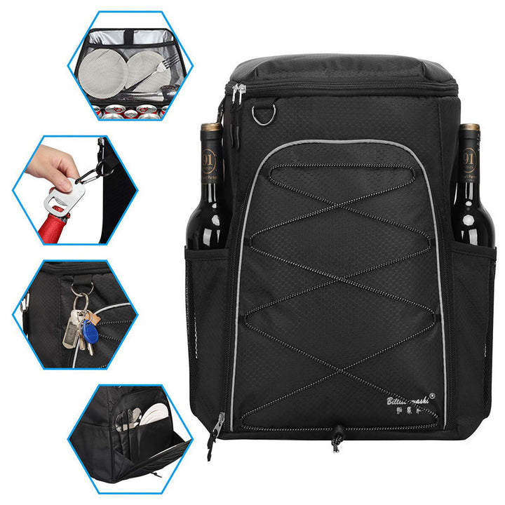 Unisex cool backpack with insulated interior compartment, flexible carrying comfort, and organized front pocket Stornfield