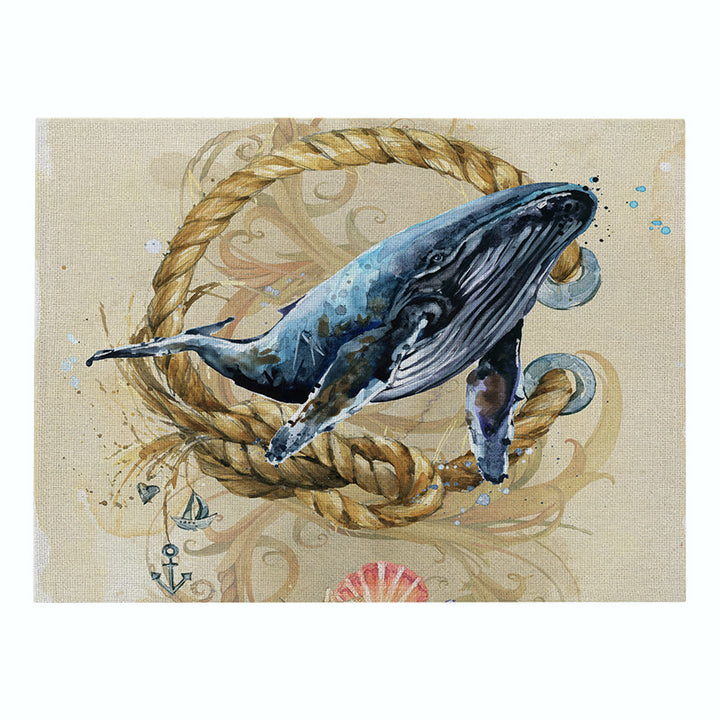 Nautical Mermaid Vintage Canvas Wall Art Print