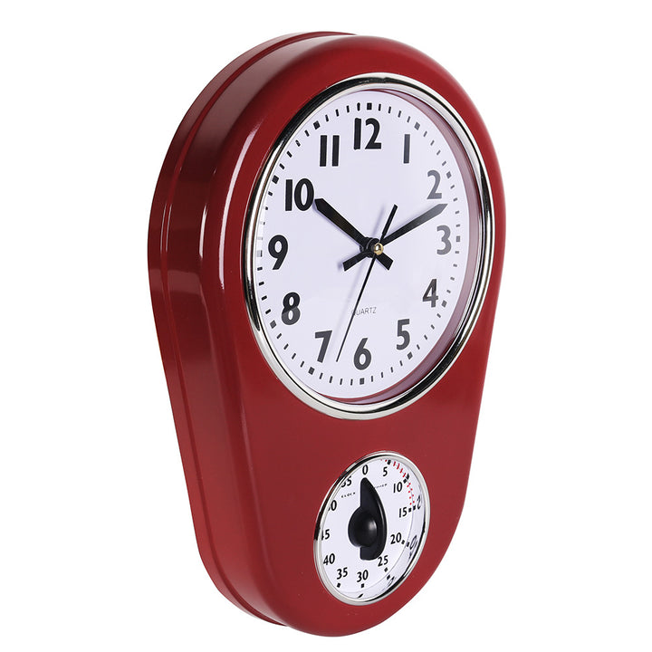 Vintage Wall Clock with Integrated Stopwatch Stornfield