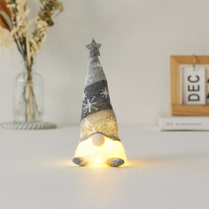 Glowing gnome figure for festive decoration
