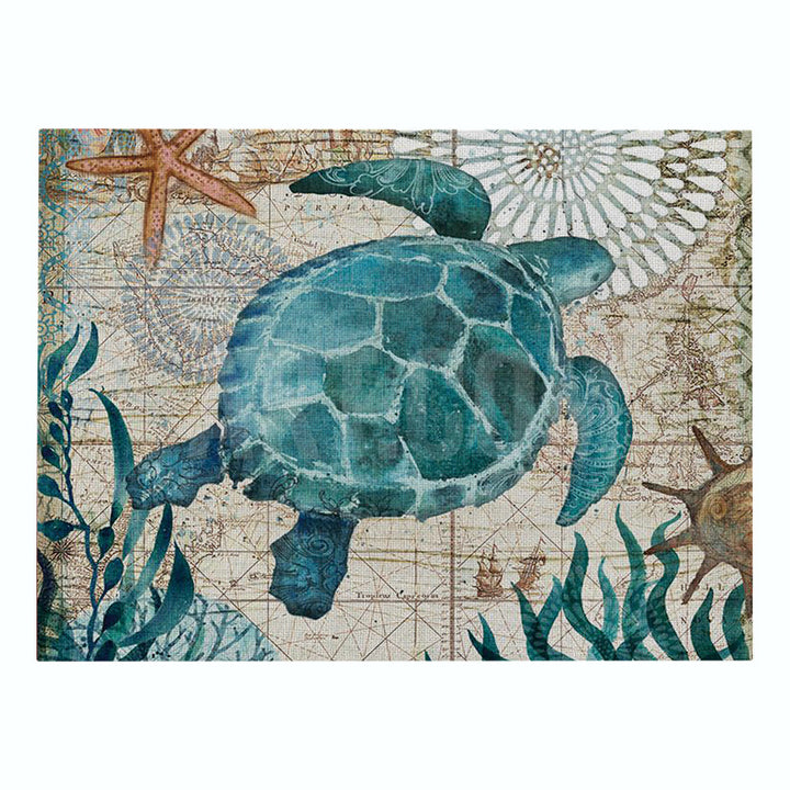 Nautical Mermaid Vintage Canvas Wall Art Print