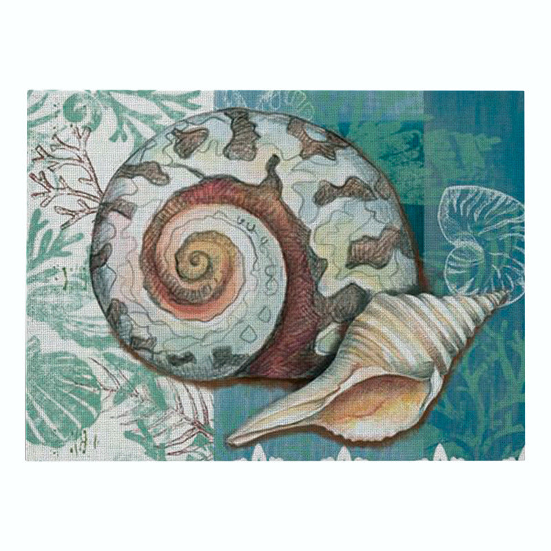 Nautical Mermaid Vintage Canvas Wall Art Print