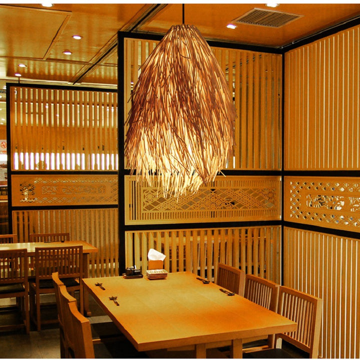 Boho-Inspired Woven Pendant Light