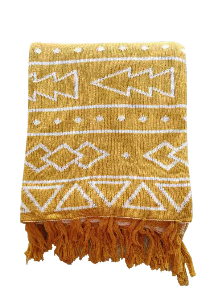 Women Cozy Knit Blanket with Modern Patterns Stornfield