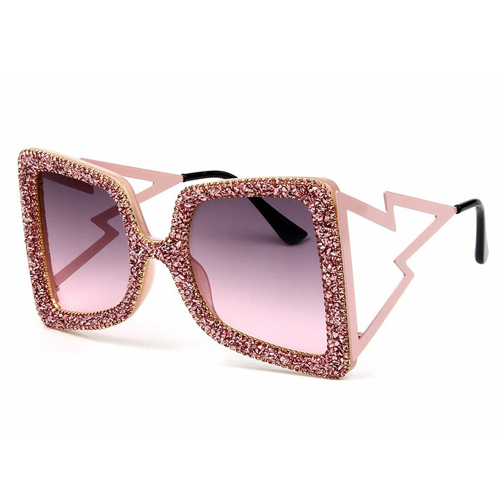 Women's oversized sunglasses with glittering crystal frame Stornfield