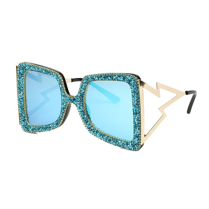 Women's oversized sunglasses with glittering crystal frame Stornfield