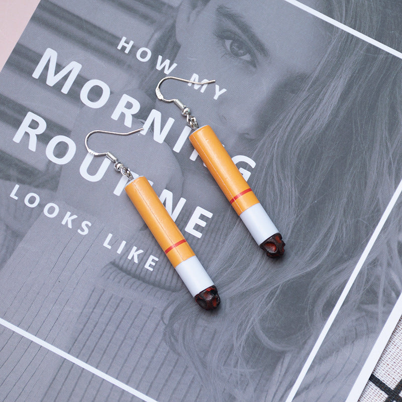 Playful Cigarette-Inspired Dangle Earrings Stornfield