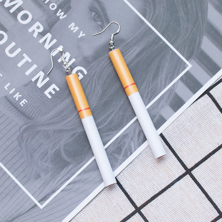 Playful Cigarette-Inspired Dangle Earrings Stornfield
