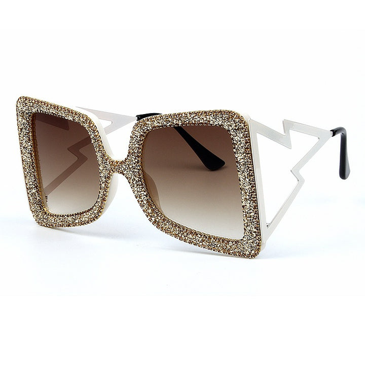 Women's oversized sunglasses with glittering crystal frame Stornfield