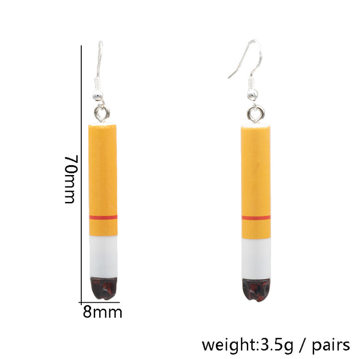 Playful Cigarette-Inspired Dangle Earrings Stornfield
