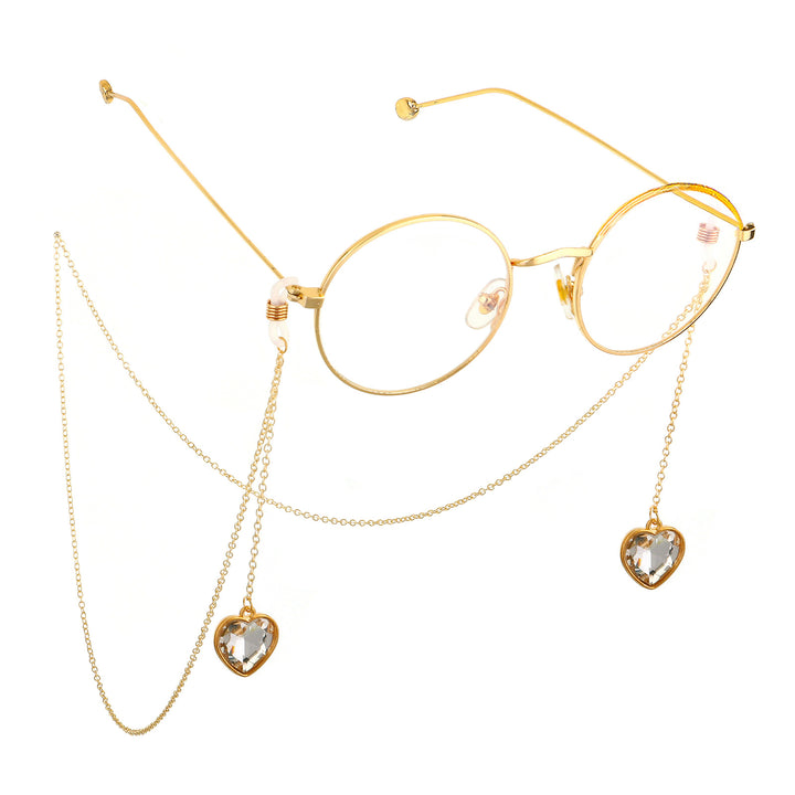 Heart-Shaped Crystal Accent Eyewear Holder Stornfield