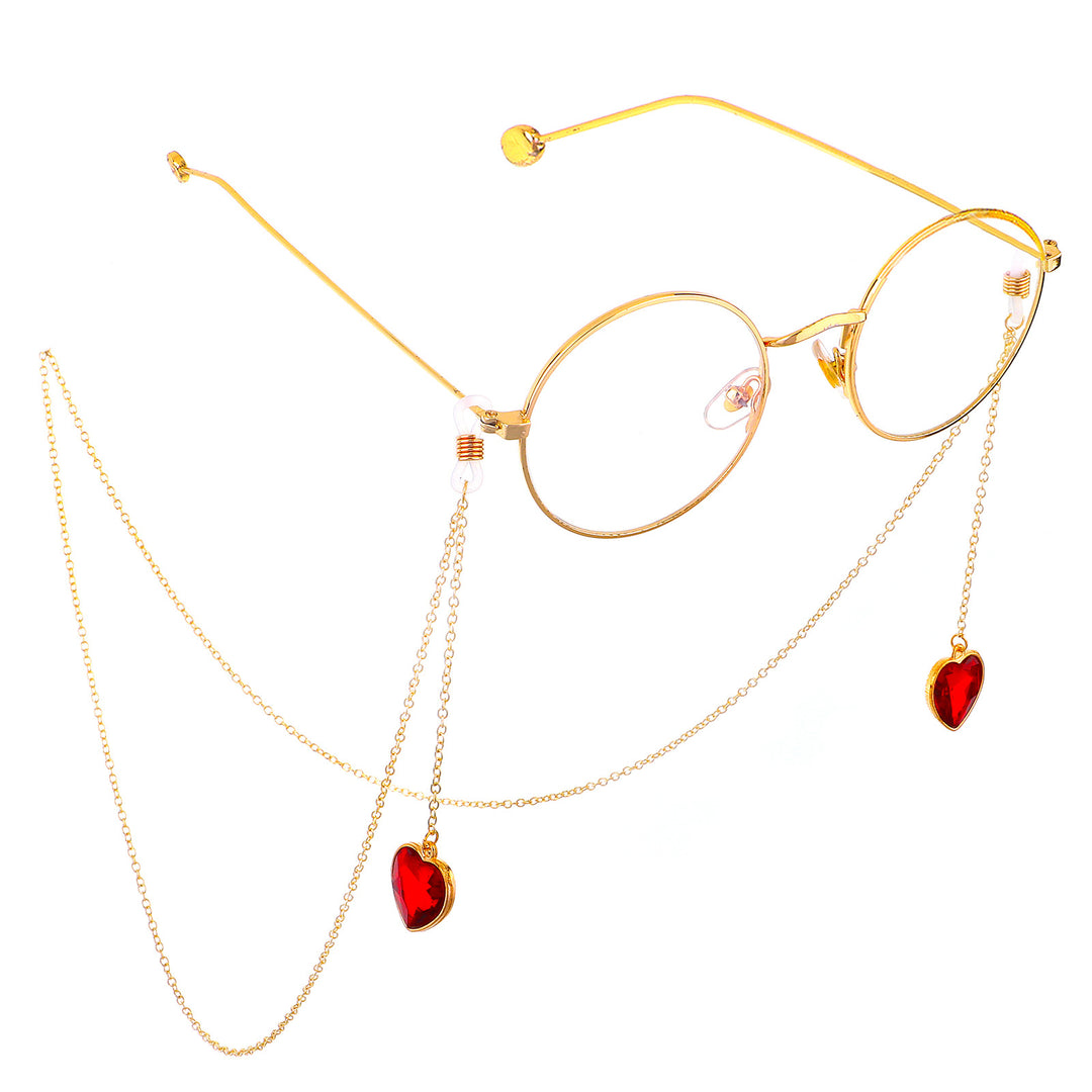 Heart-Shaped Crystal Accent Eyewear Holder Stornfield