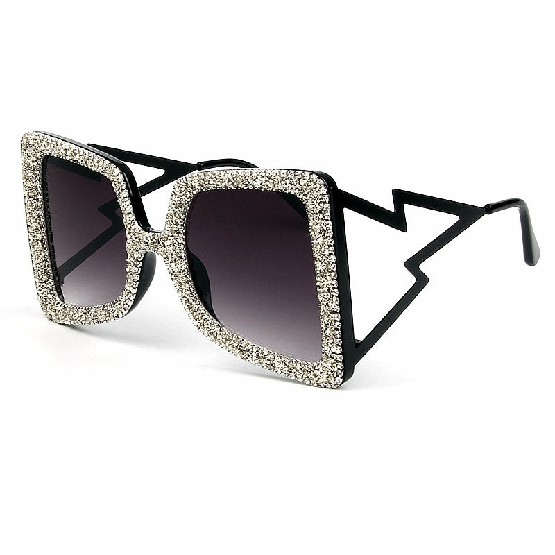 Women's oversized sunglasses with glittering crystal frame Stornfield