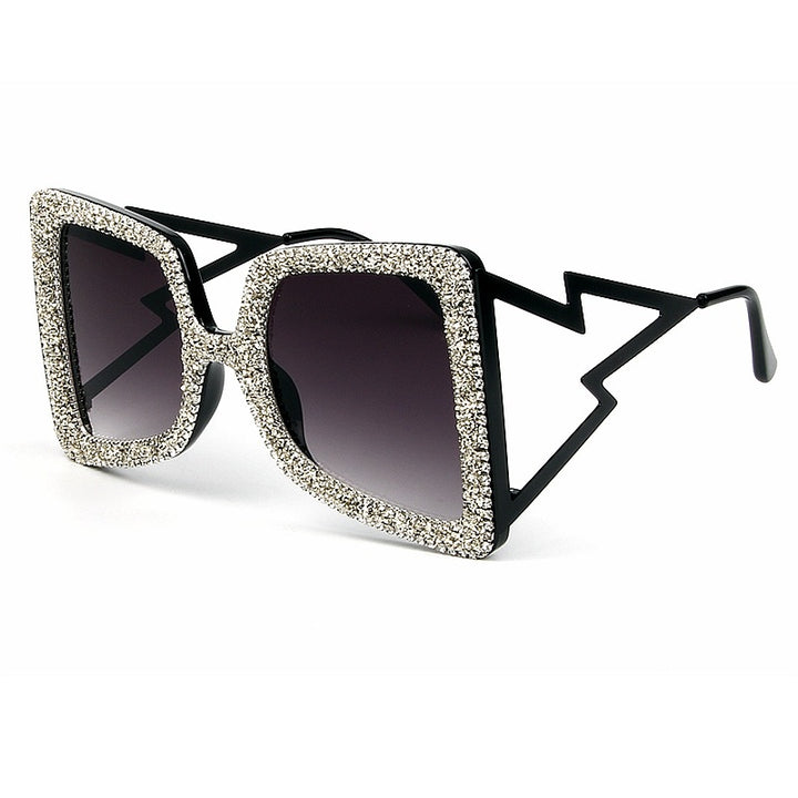 Women's oversized sunglasses with glittering crystal frame Stornfield