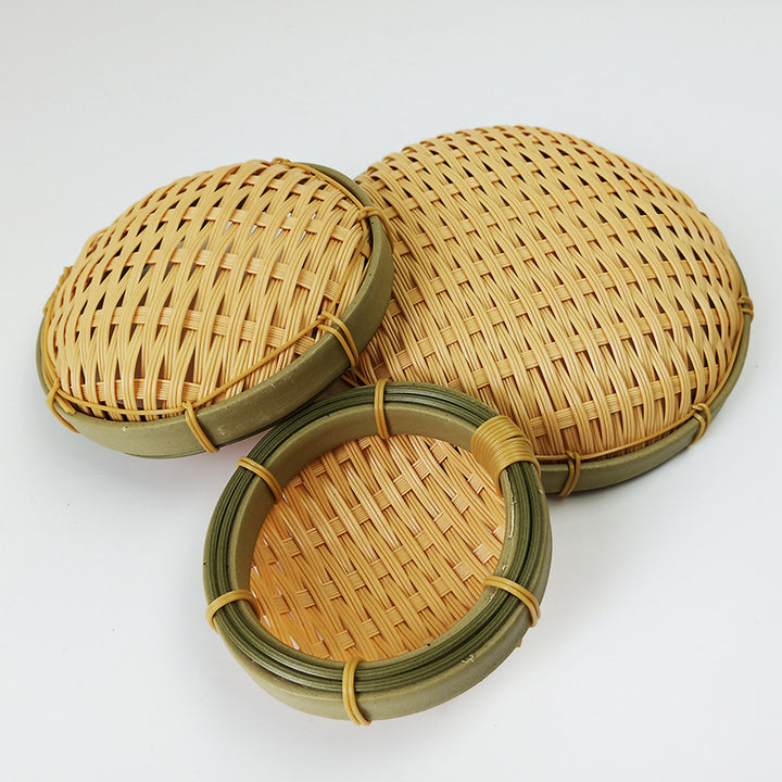 Handcrafted Round Woven Basket Set Stornfield