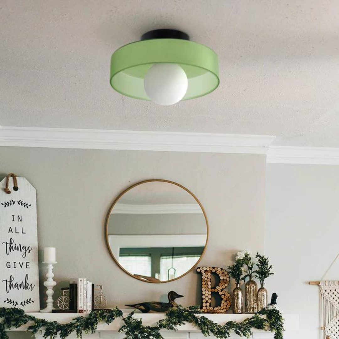 Round Ceiling Lamp with Stylish Functionality - LumiSphere | Stornfield
