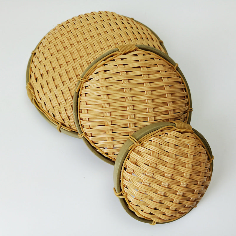 Handcrafted Round Woven Basket Set Stornfield